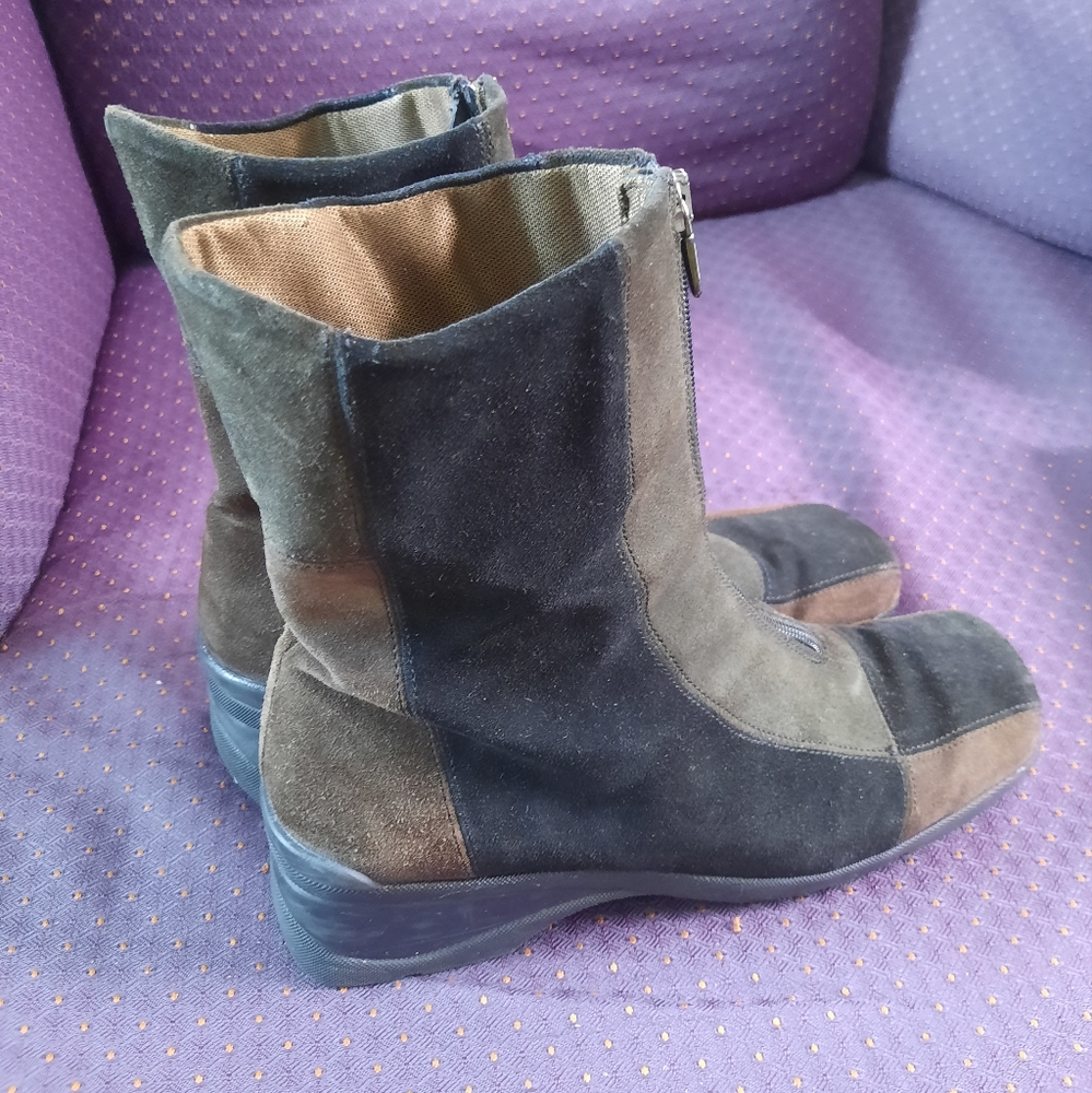 Aquatalia ~ Suede Patchwork Weatherproof Boots - image 4